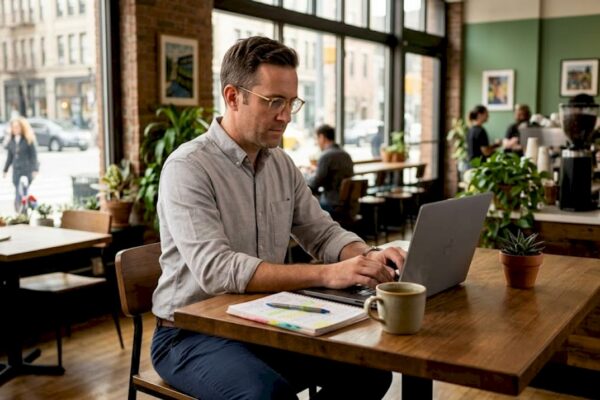 Mental health professional writing crisis communication